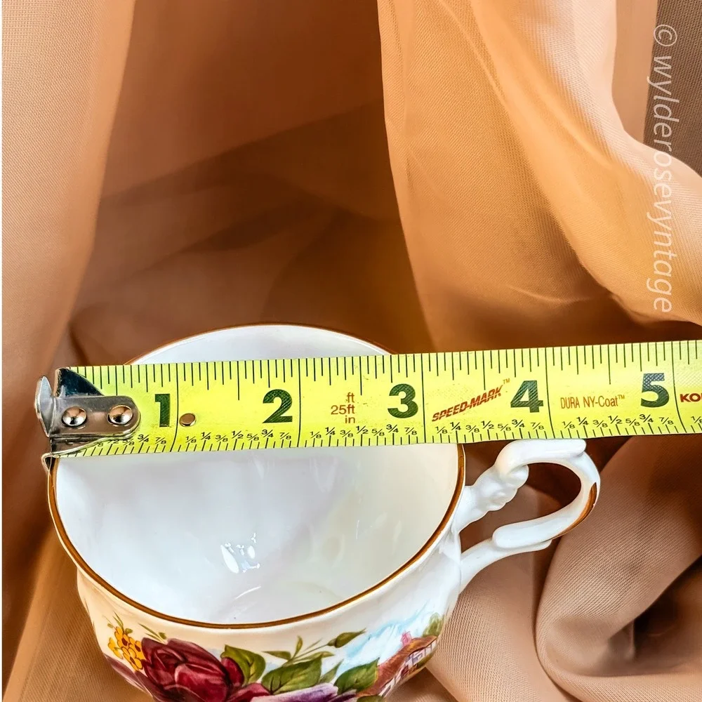 Floral Royal Dover Bone‎ China Teacup